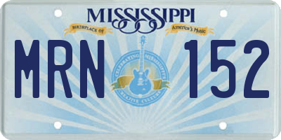 MS license plate MRN152