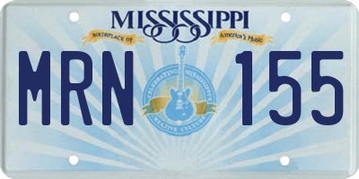 MS license plate MRN155