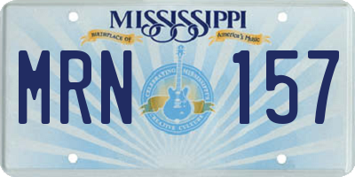 MS license plate MRN157