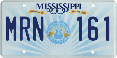 MS license plate MRN161