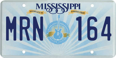 MS license plate MRN164