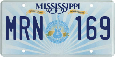 MS license plate MRN169