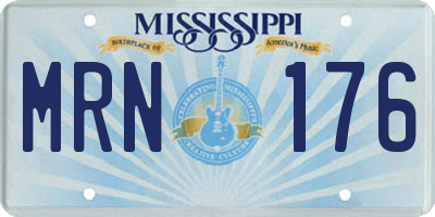 MS license plate MRN176