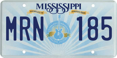 MS license plate MRN185