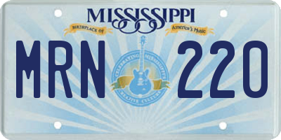 MS license plate MRN220