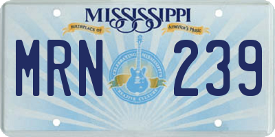 MS license plate MRN239