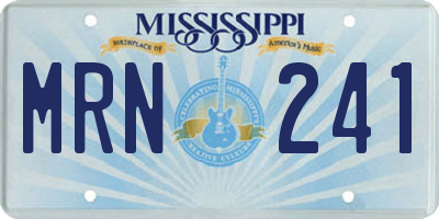MS license plate MRN241