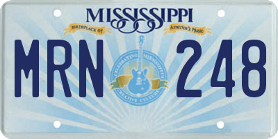 MS license plate MRN248