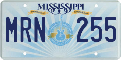 MS license plate MRN255