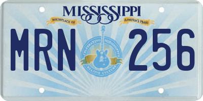 MS license plate MRN256