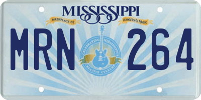 MS license plate MRN264
