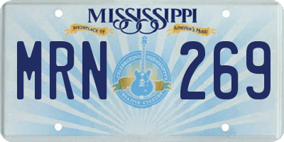 MS license plate MRN269