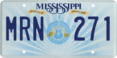 MS license plate MRN271
