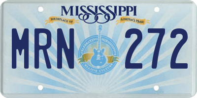 MS license plate MRN272