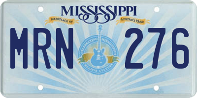 MS license plate MRN276