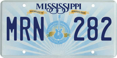 MS license plate MRN282