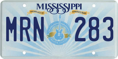MS license plate MRN283