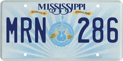 MS license plate MRN286