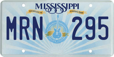 MS license plate MRN295
