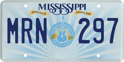 MS license plate MRN297
