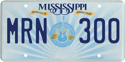 MS license plate MRN300