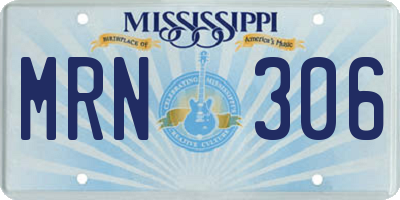 MS license plate MRN306