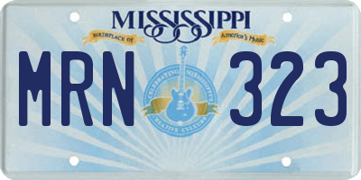 MS license plate MRN323