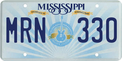 MS license plate MRN330