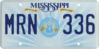 MS license plate MRN336