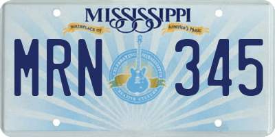 MS license plate MRN345