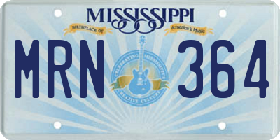 MS license plate MRN364