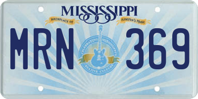 MS license plate MRN369