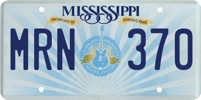 MS license plate MRN370
