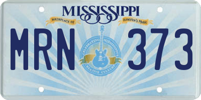 MS license plate MRN373