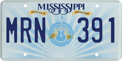 MS license plate MRN391