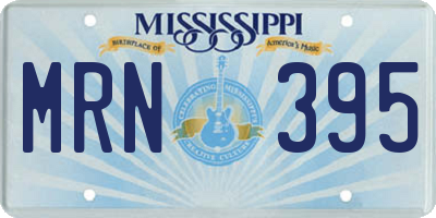 MS license plate MRN395