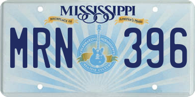 MS license plate MRN396