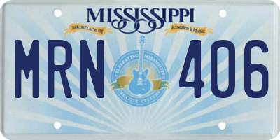 MS license plate MRN406