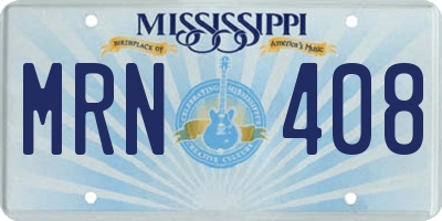 MS license plate MRN408