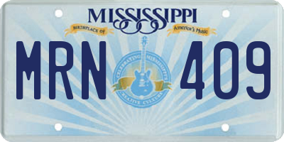 MS license plate MRN409