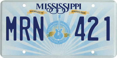 MS license plate MRN421