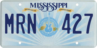 MS license plate MRN427