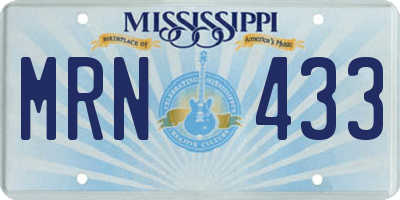 MS license plate MRN433