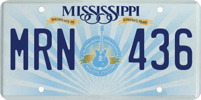 MS license plate MRN436