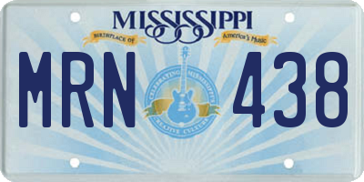 MS license plate MRN438
