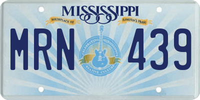 MS license plate MRN439