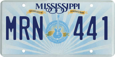 MS license plate MRN441