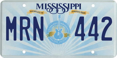 MS license plate MRN442