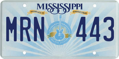 MS license plate MRN443