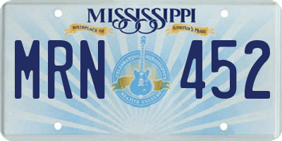 MS license plate MRN452